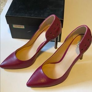 Maroon Joes high heels